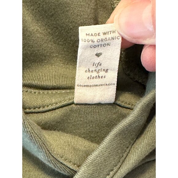 Colored Organics unisex 4T thyme organic cotton Madison pullover with long sleev - Picture 4 of 8